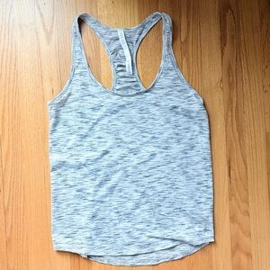 Women's lululemon Light Heather Gray Racerback Tank Top size 8